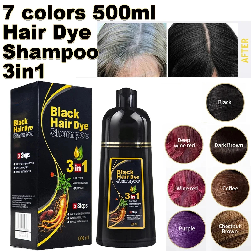 Hair Spray Color - 블랙 헤어 염색 샴푸 3 in