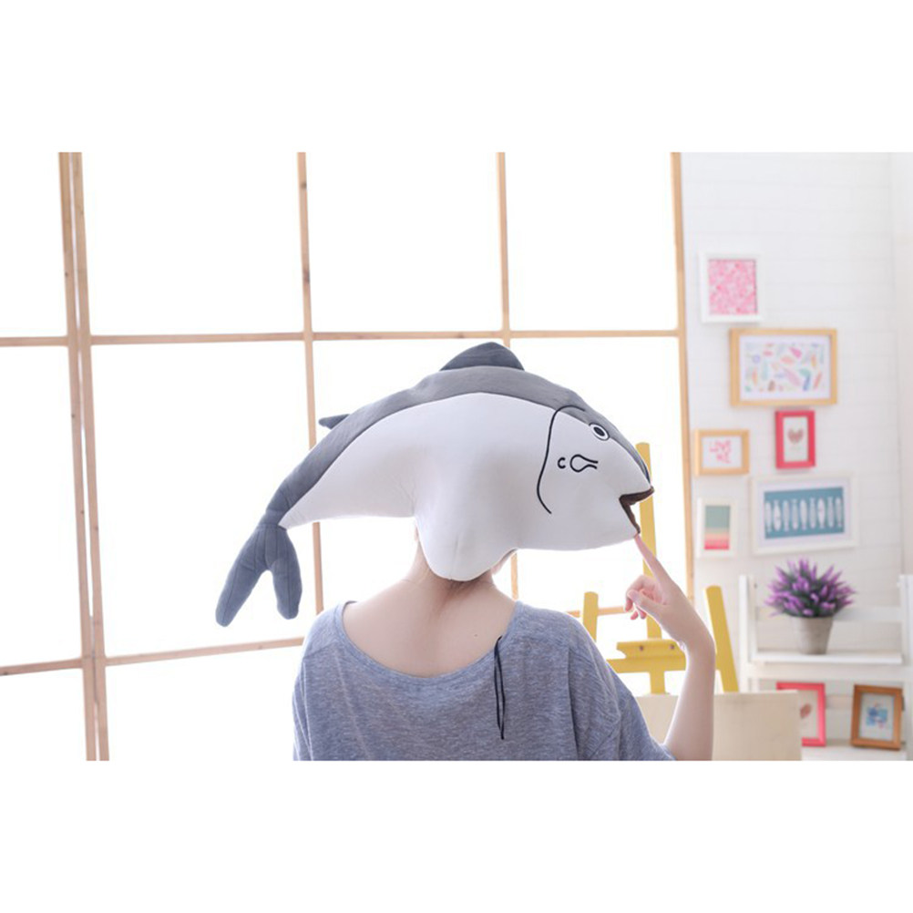 Easy Cosplay Prop - 따뜻한 소금물에 절인 물고기 모양의 모자,