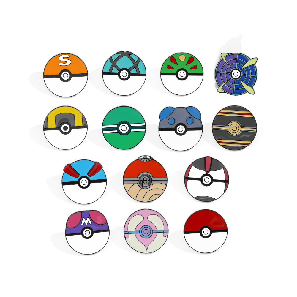 애니메이션 볼 만화 에나멜 핀 금속 브로치 배지 의류  - Pokeball Cosplay Prop 리뷰 및 가격