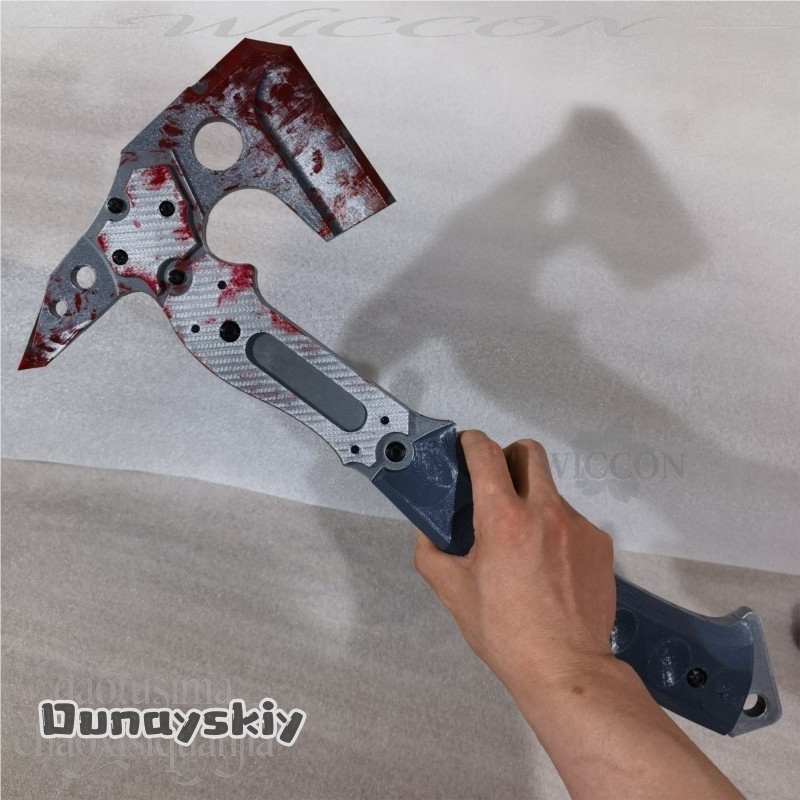 레온 고품질 가짜 전술 도끼 혈흔 무늬 3D 폴리락트산 - Cosplay Prop Axe 리뷰 및 가격