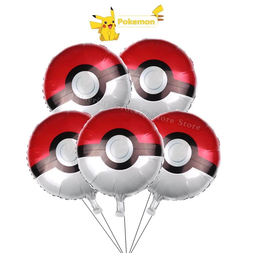 5개 포켓몬 귀여운 알루미늄 포일 풍선 남아 여아 생일 - Pokeball Cosplay Prop 리뷰 및 가격