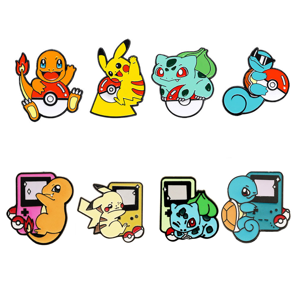 4/8Pcs 포켓몬 스타터 캐릭터 포켓볼 에나멜 핀 세 - Pokeball Cosplay Prop 리뷰 및 가격