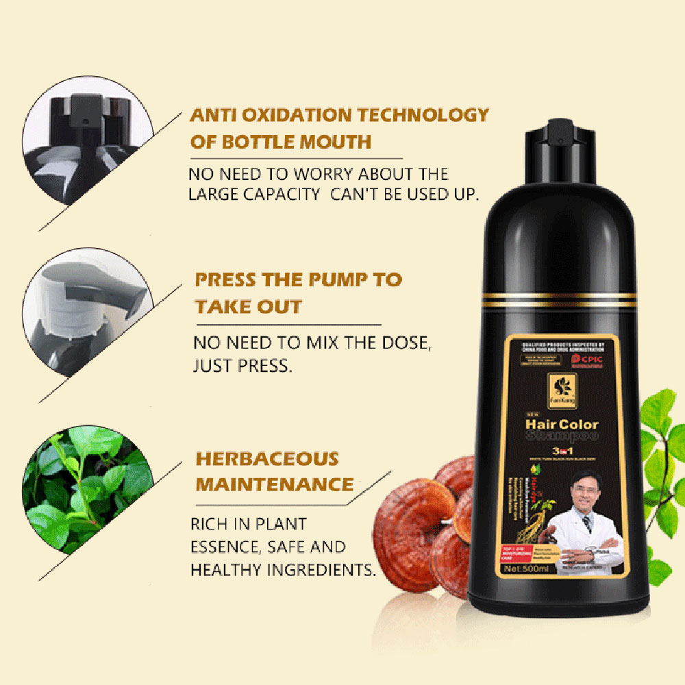 3 In 1 인스턴트 컬러링 샴푸 남성 여성을위한 천연 - Hair Spray Color 리뷰 및 가격