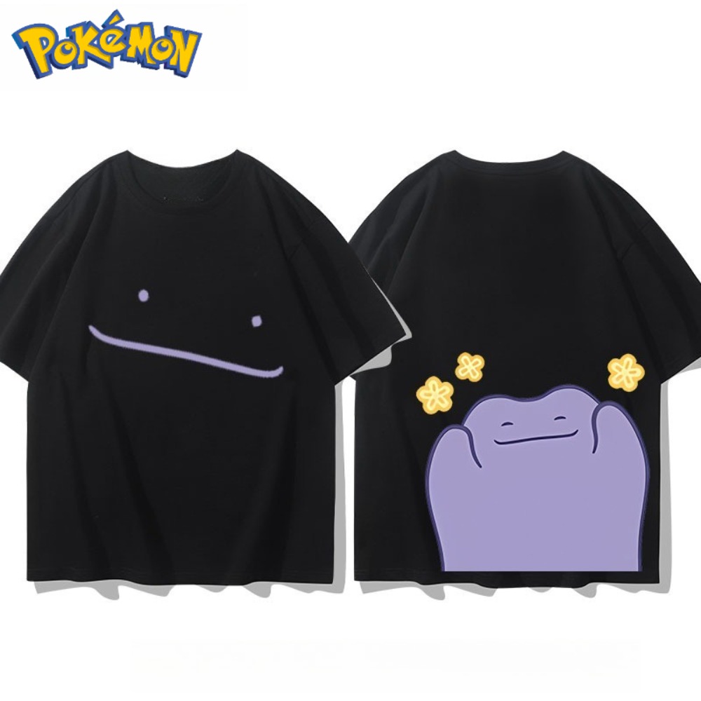 2026 여름 포켓몬 디토 양면 귀여운 프린트 티셔츠, - Pokeball Cosplay Prop 리뷰 및 가격